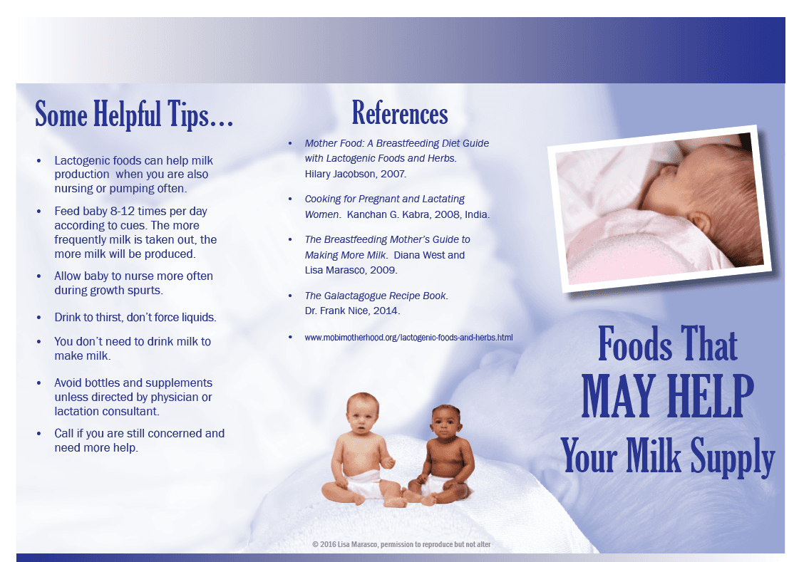 Foods that may help your milk supply