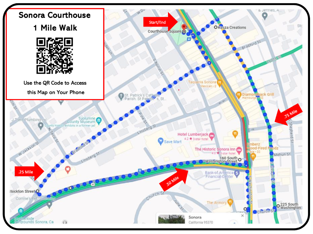 Sonora Courthouse Walking Route