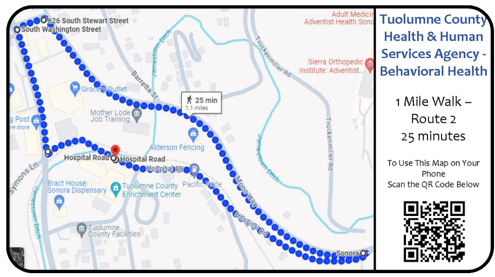 S. Washington St. Sonora BZP Walking Route 2